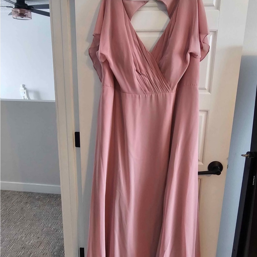 Elegant Pink Bridesmaid Dress